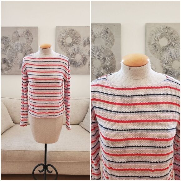 🌹 SOCIALITE 🌹 Crochet Style Boatneck Top - [Small] - Picture 1 of 10